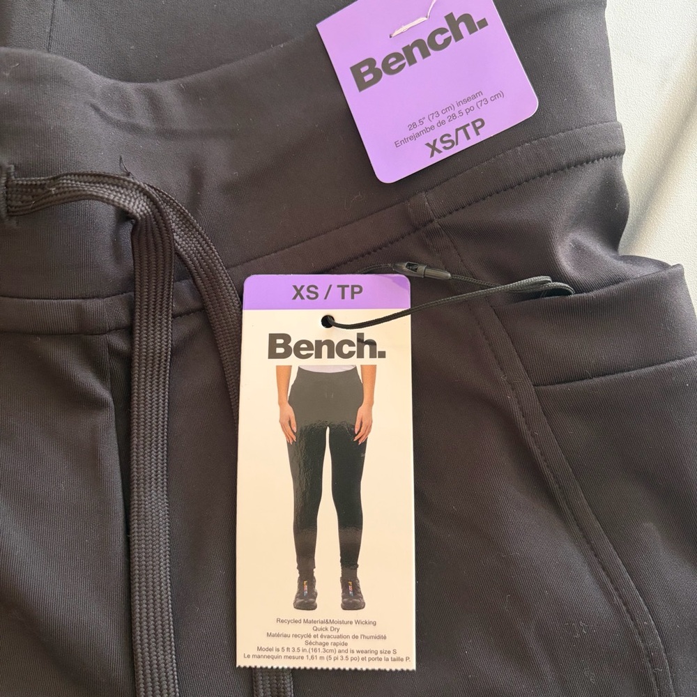 Bench Women’s Fleece-Lined Black Leggings – XS – Side Pockets – NWT - Picture 7 of 7